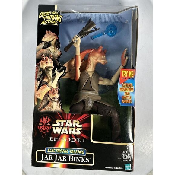 1999 Hasbro | Star Wars Ep 1 | JAR JAR BINKS |  10” Talking Electronic Bank - Picture 1 of 5